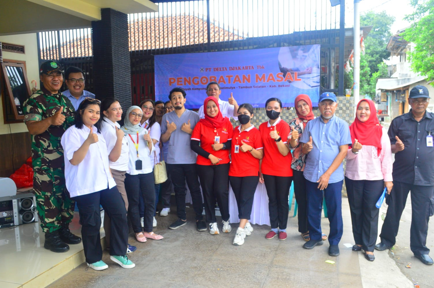 Salurkan CSR, PT Delta Djakarta, Tbk Gelar Pengobatan Masal Gratis di Kp. Legon