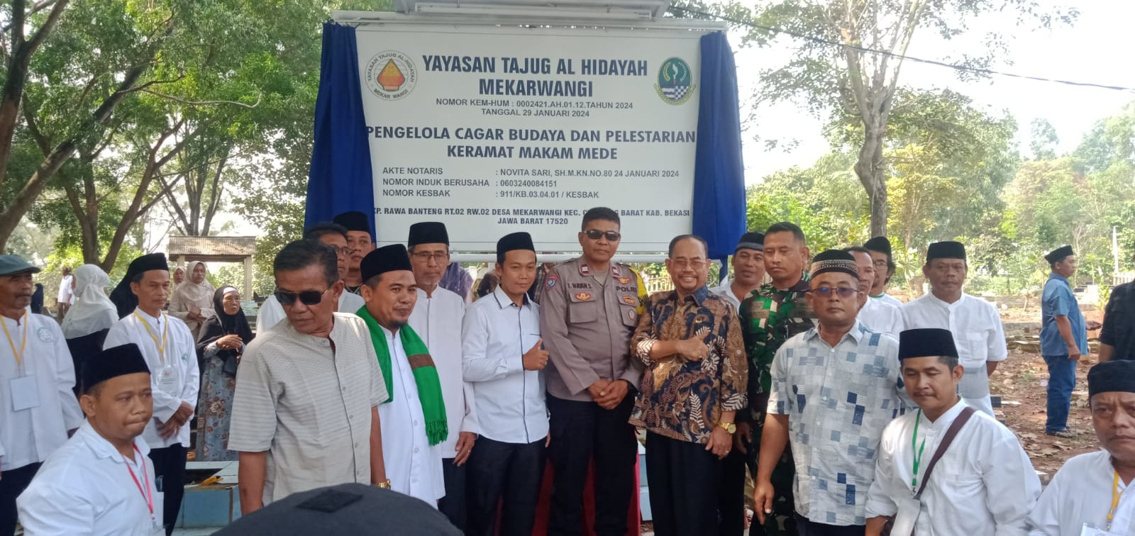 Yayasan Tajug Al- Hidayah Mekarwangi Diresmikan, Makam Keramat Mede Bakal Dikelola agar Lebih Baik