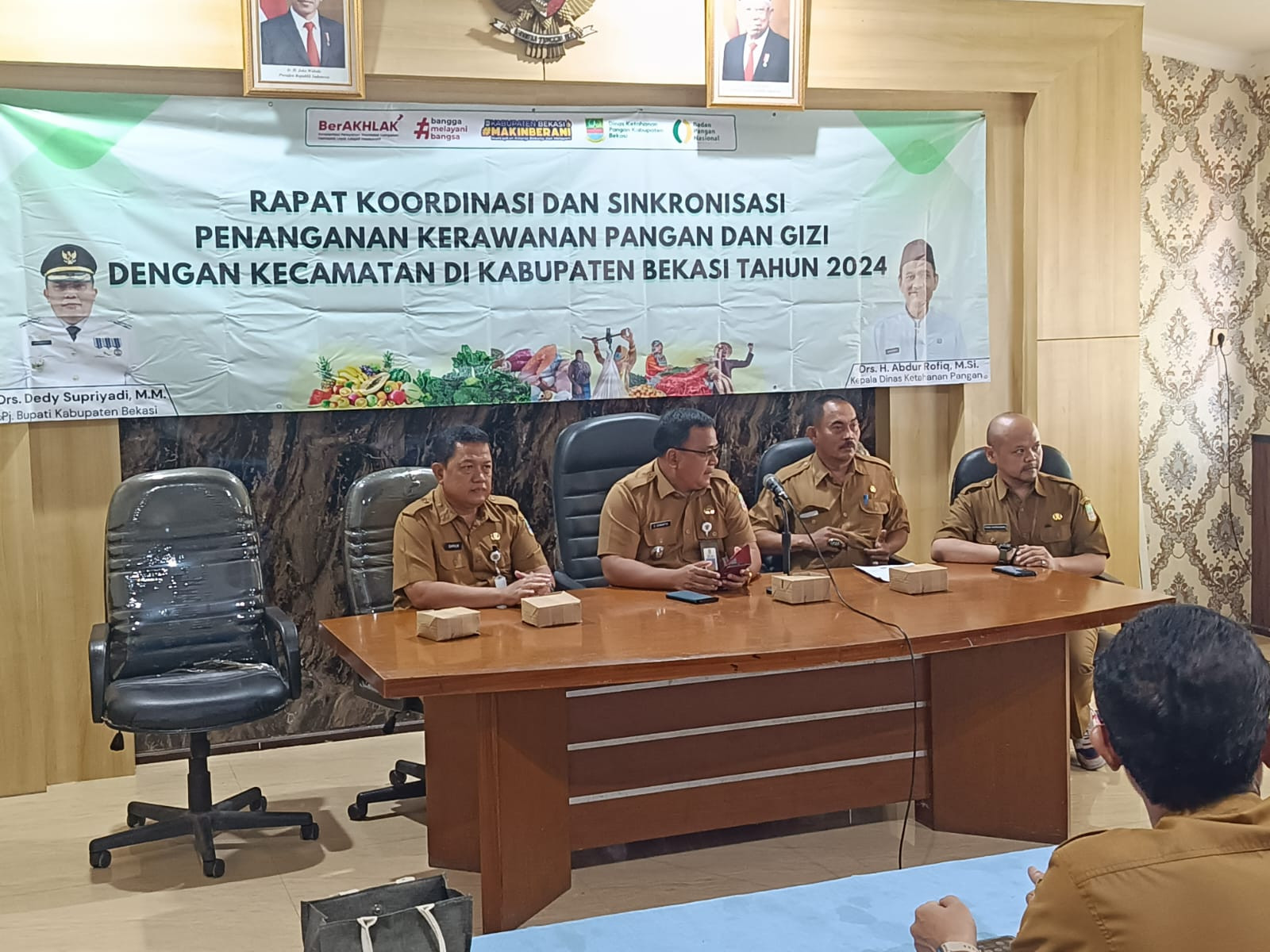 Rapat Koordinasi dan Sinkronisasi Penanganan Kerawanan Pangan dan Gizi dengan Kecamatan di Kabupaten Bekasi Tahun 2024