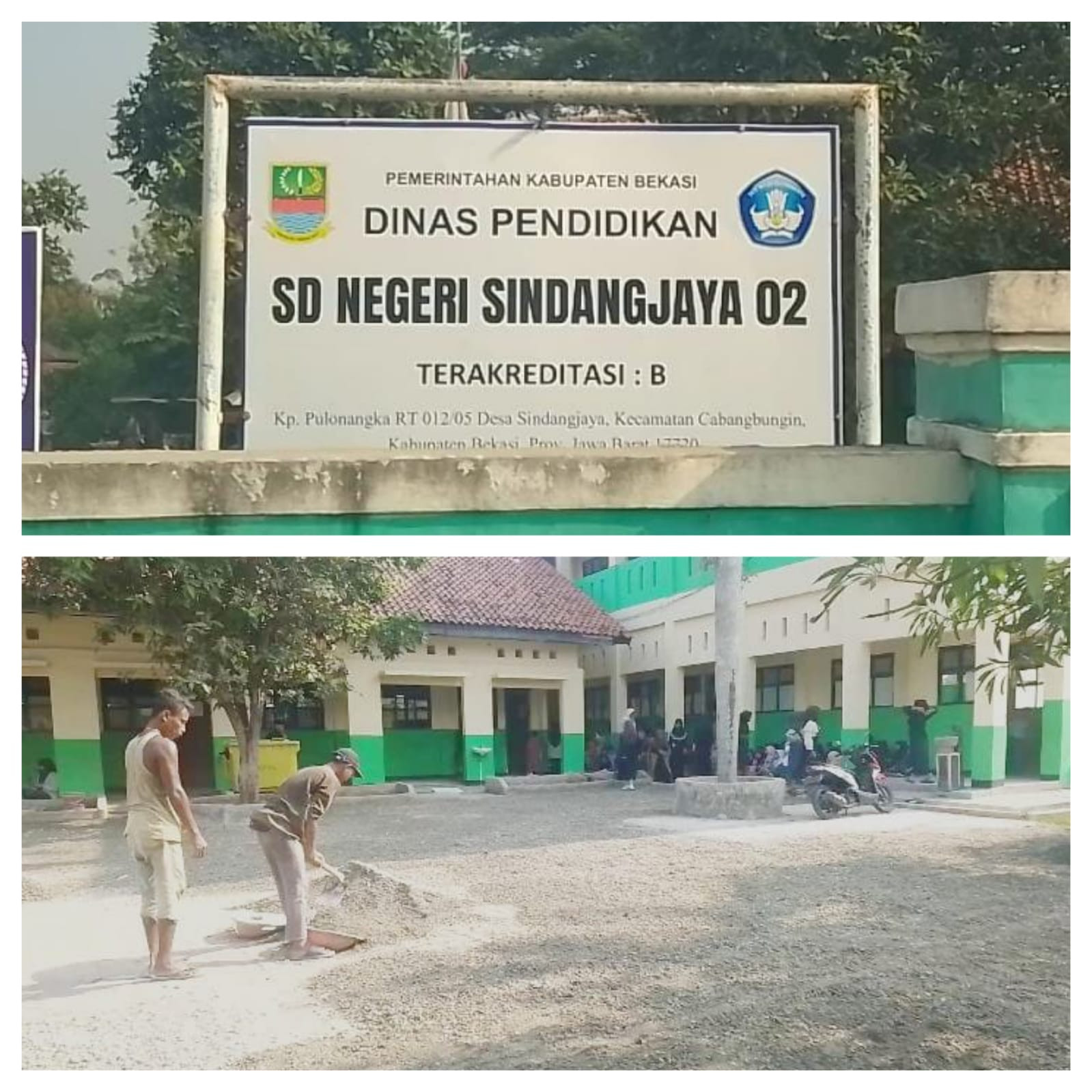 Proyek Paving Block di SDN 02 Sindang jJaya Diduga Menyalahi Aturan