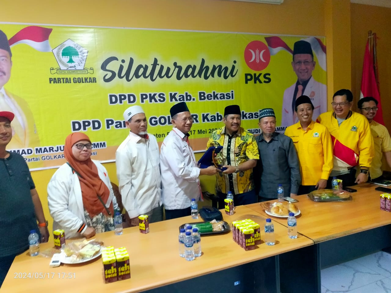 Jelang Pilkada, DPD PKS Kab. Bekasi Sambangi Kantor DPD Golkar Kab. Bekasi