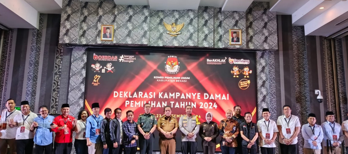 KPUD Kabupaten Bekasi Gelar Deklarasi Damai, Dorong Pilkada yang Kondusif