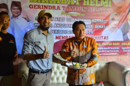 Sahabat Helmi dan PAC Gerindra Tambun Selatan Gelar Tasyakuran: Satu Komando Menangkan BN Holik - H. Faizal