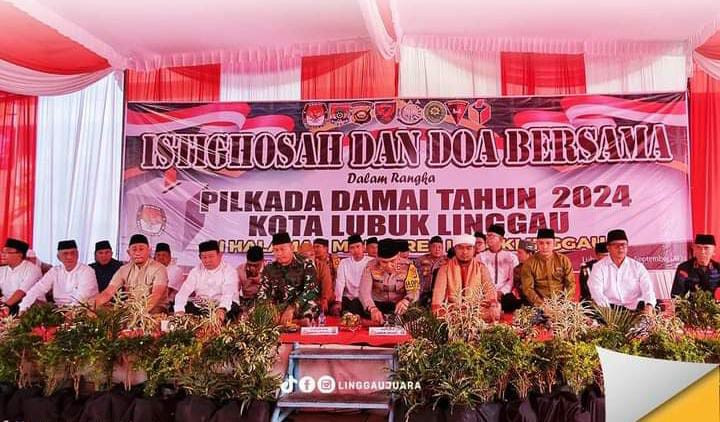 Pasangan Yoppy-Rustam Hadiri Istighosah untuk Pilkada Damai 2024 di Polres Lubuk Linggau