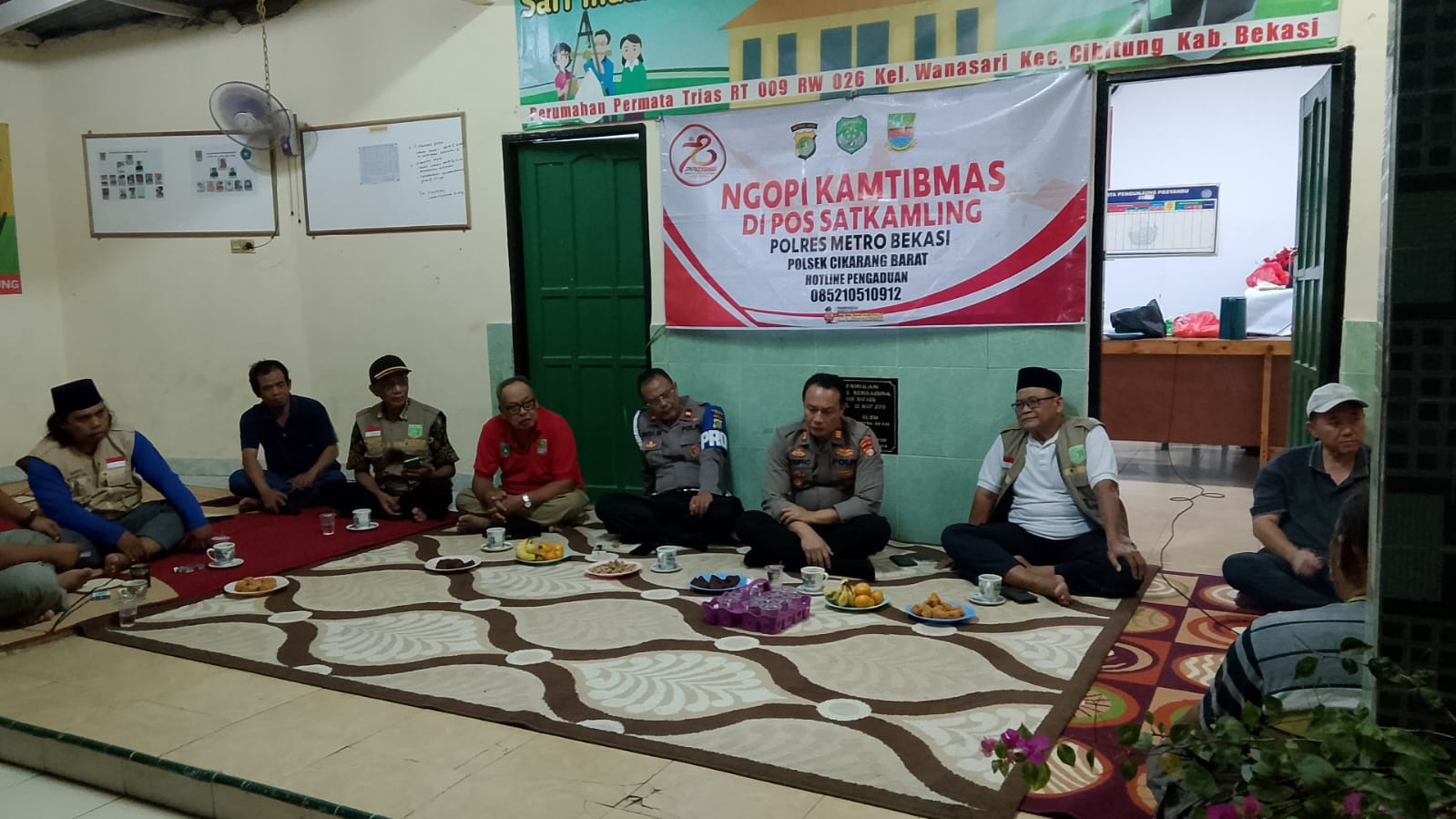 Wakapolsek Cikarang Barat Hadiri Ngopi Kamtibmas di Wanasari