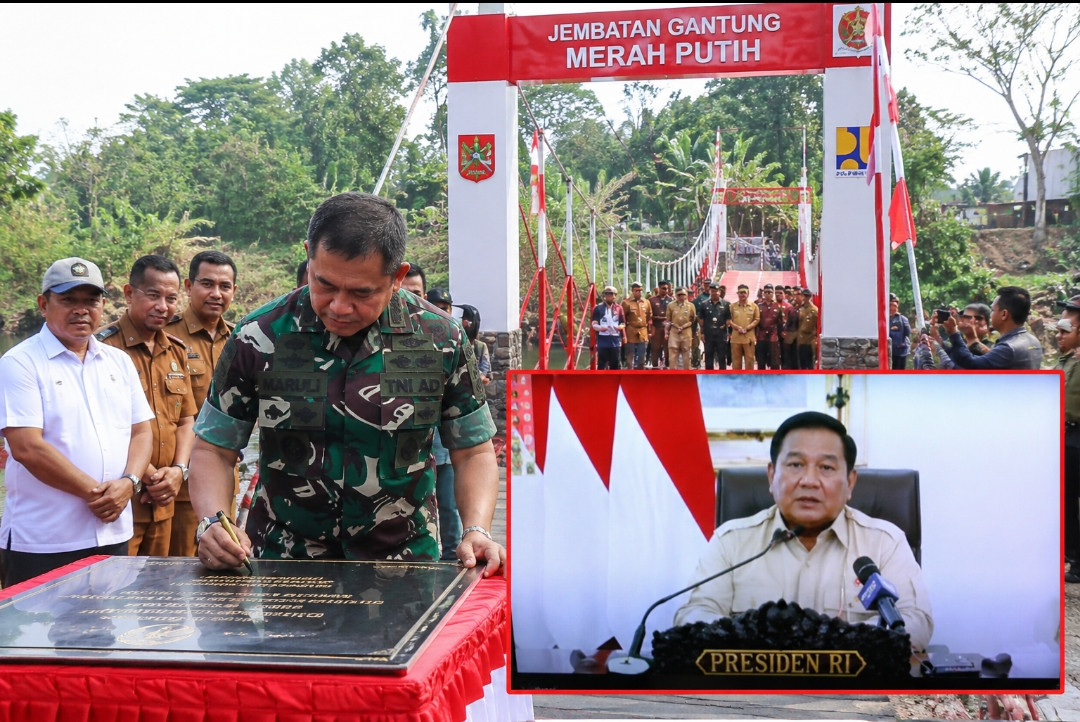 Jembatan Gantung Merah Putih Resmi Berdiri di Cibarusah, Akses Warga Kampung Cilodog Kini Makin Terhubung