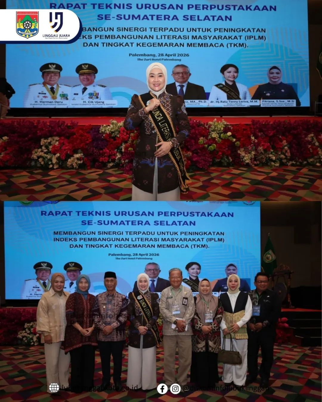 Dorong Budaya Baca, Wawako Lubuklinggau dan Bunda Literasi Hadiri Rakor Perpustakaan se-Sumsel