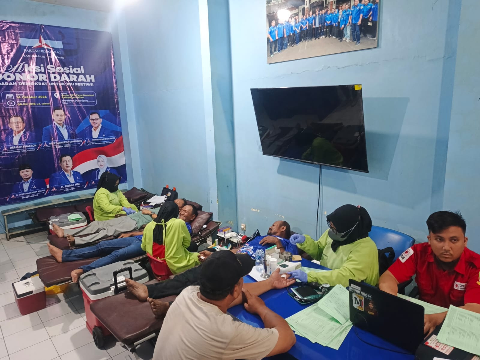Demokrat Kabupaten Bekasi Gelar Donor Darah, 80 Lebih Peserta Turun Tangan Bantu Sesama