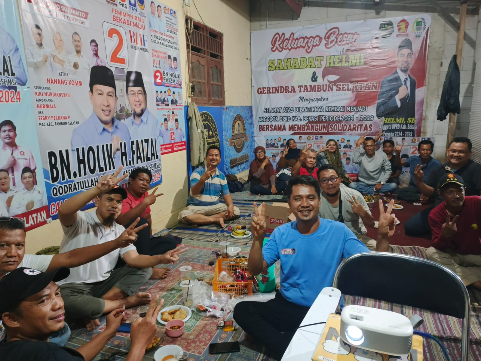 PAC Gerindra Tambun Selatan Gelar Nobar Debat Publik Kedua, Nanang: BHF Berhasil Kuasai Panggung