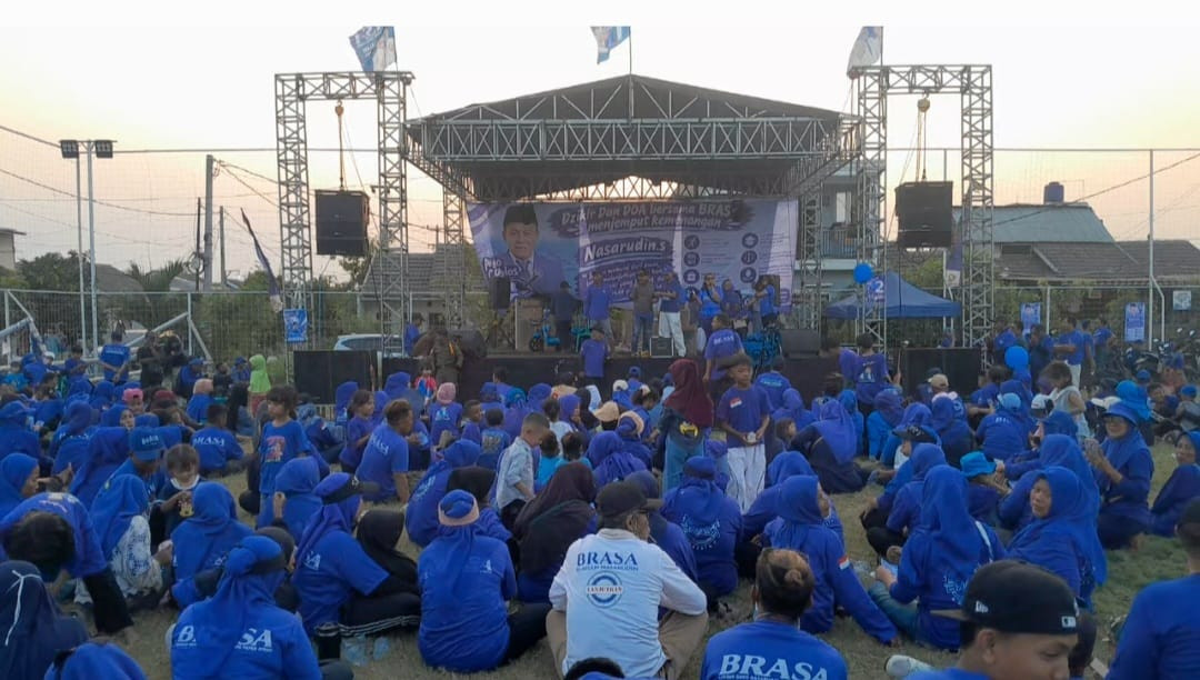 Kampanye H. Nasarudin di Kedung Pengawas Diisi Senam Bersama dan Bazar UMKM