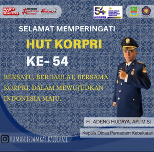 HUT ke-54 KORPRI, Dinas Pemadam Kebakaran Kabupaten Bekasi Teguhkan Semangat ASN Bersatu dan Melayani Masyarakat